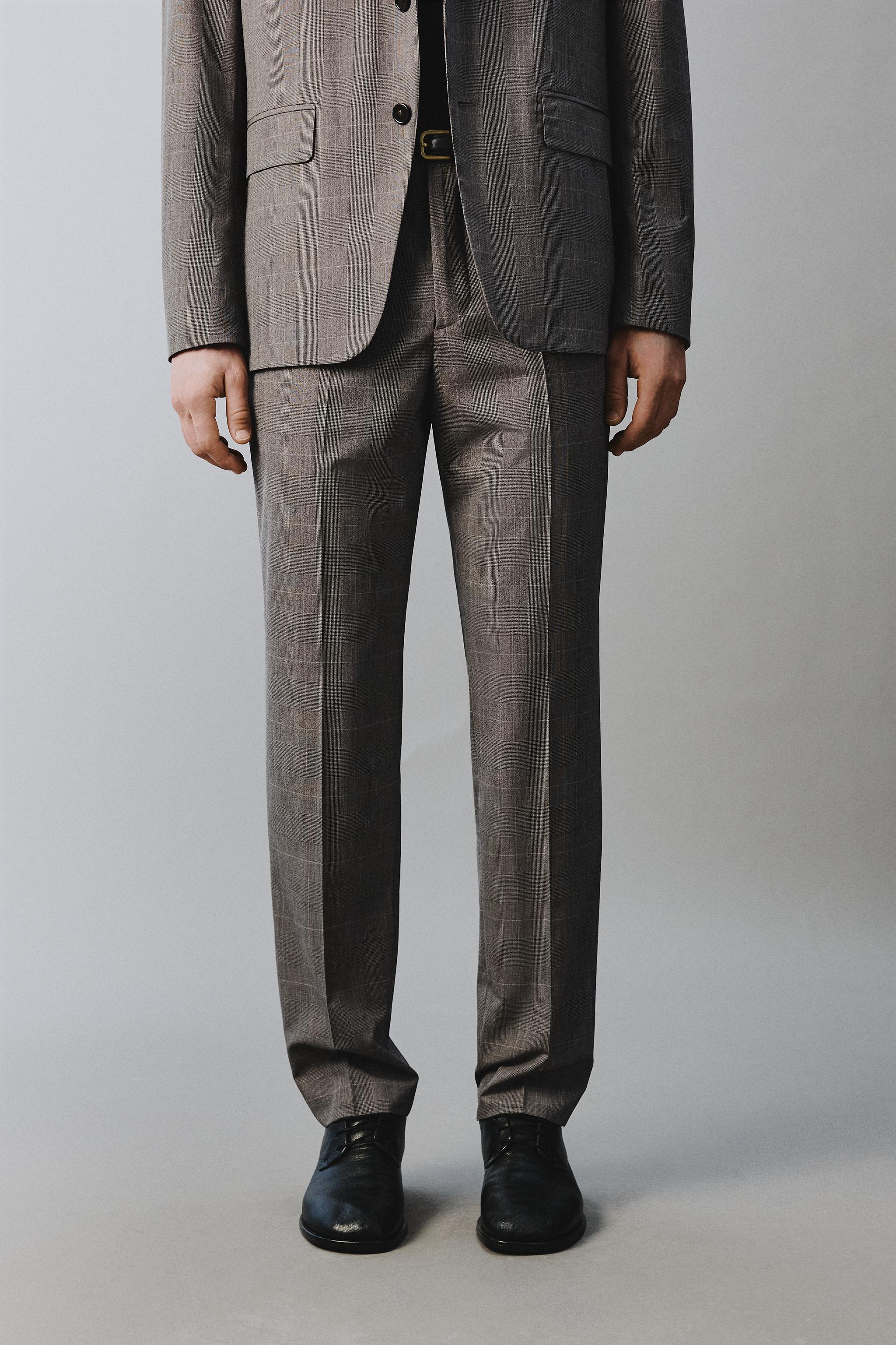 PLAID SUIT PANTS